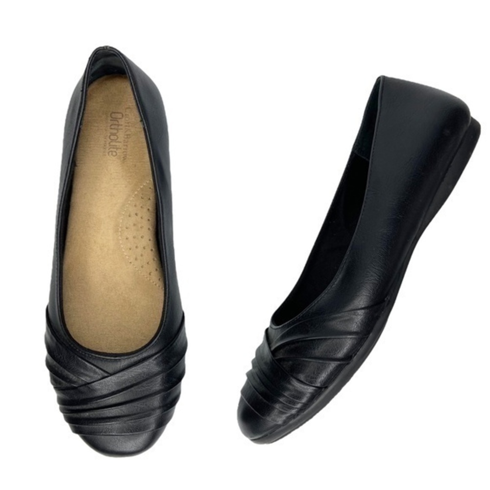 Croft & Barrow‎ Coley Shoes Black Ortholite Comfort Cushion Ballet Flats Size 6